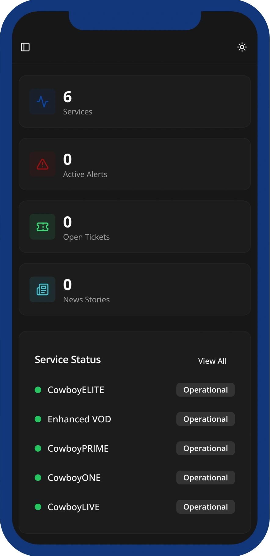 App Home Screen