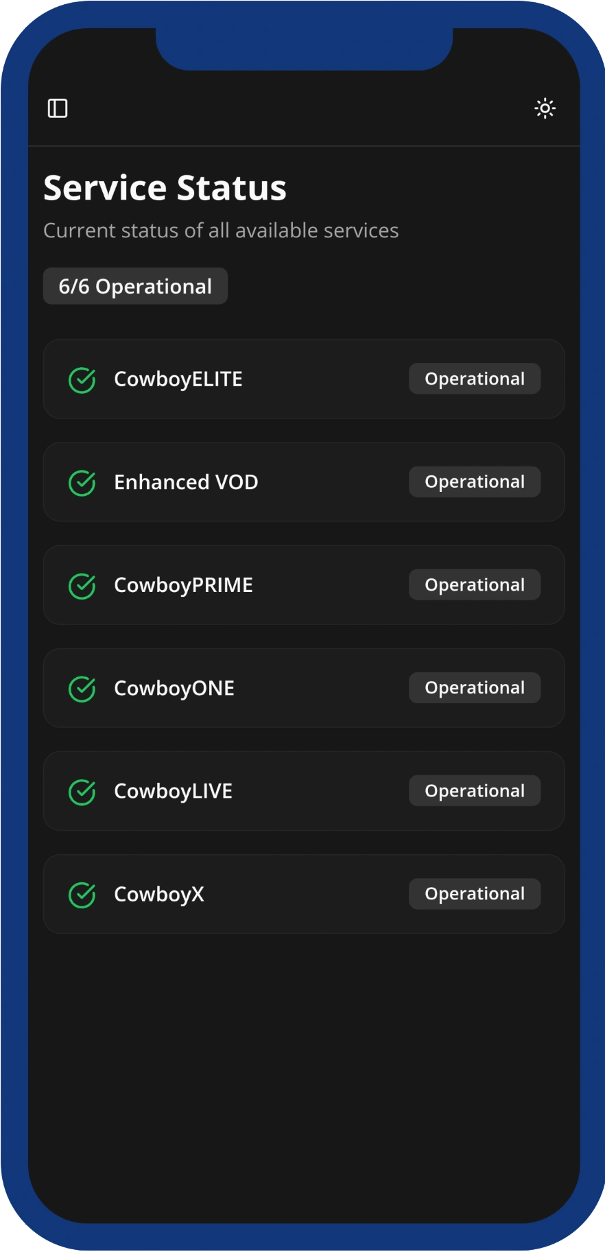 Service Alerts Screen