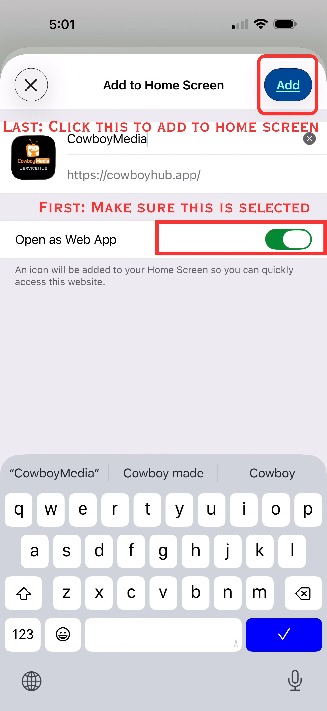 iPhone Chrome Install Step 3 – App installed on home screen